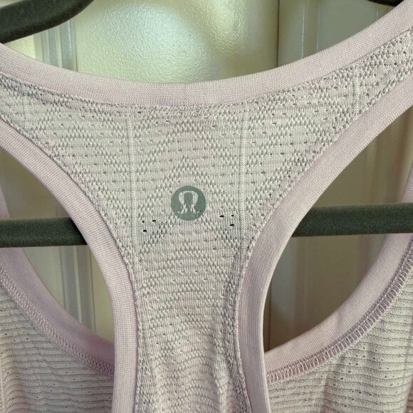 Lululemon Swiftly Pointelle Racerback Tank Top Waist Length Pink Organza NWT - Picture 3 of 9